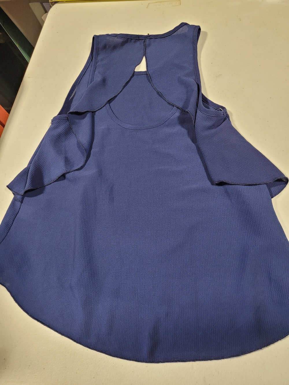 Love Culture Royal Blue Sleeveless Keyhole Tank - Picture 3 of 3